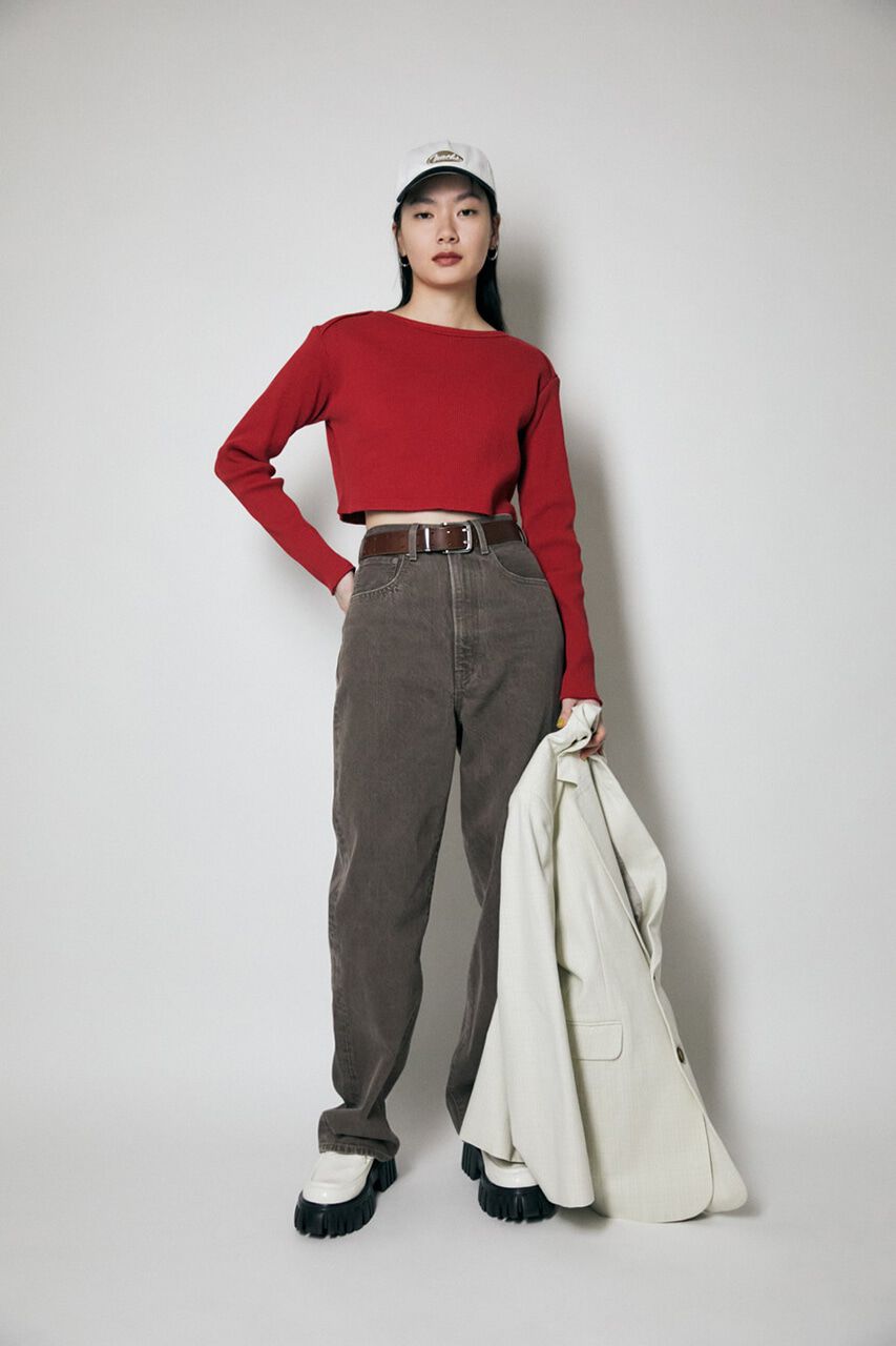 MOUSSY「HW COLOR LOOSE STRAIGHT」|デニム|