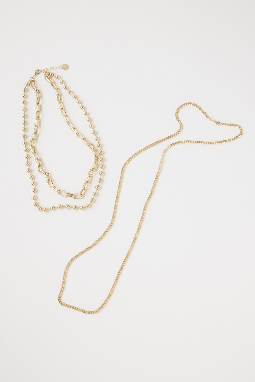 MOUSSY「CHAIN ネックレスセット」|ネックレス|