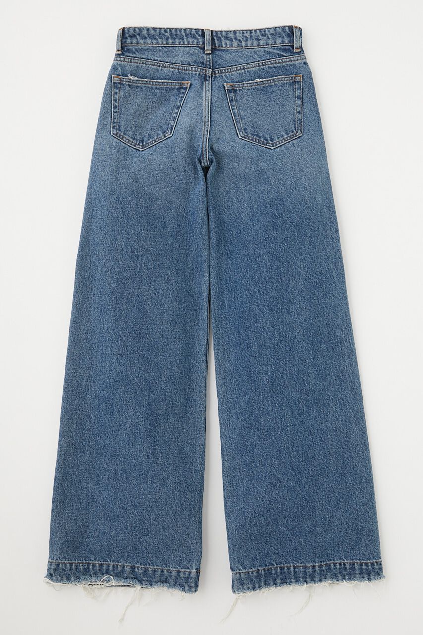 MOUSSY「CUT OFF WIDE LEG STRAIGHT」|デニム|