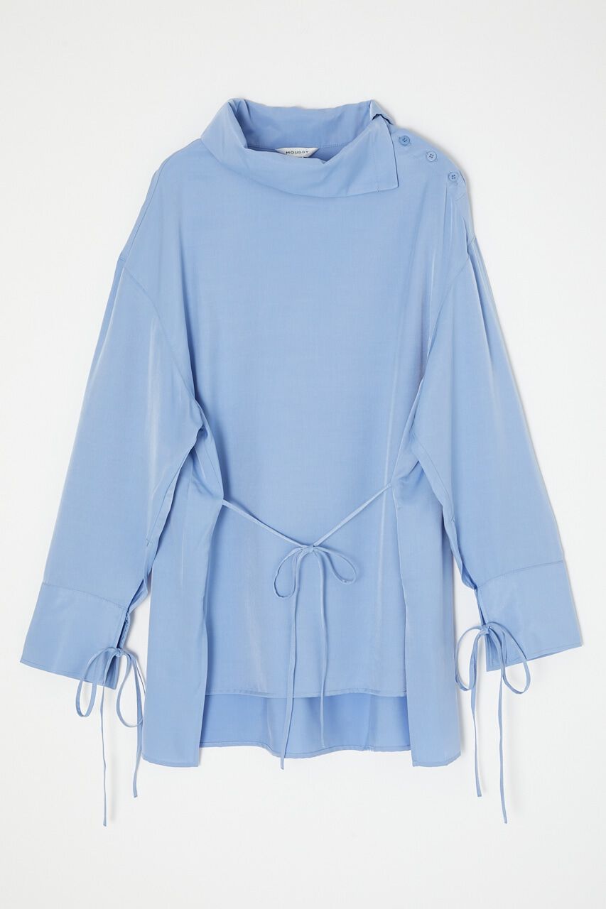 MOUSSY「STAND NECK RIBBON シャツ」|シャツ・ブラウス|