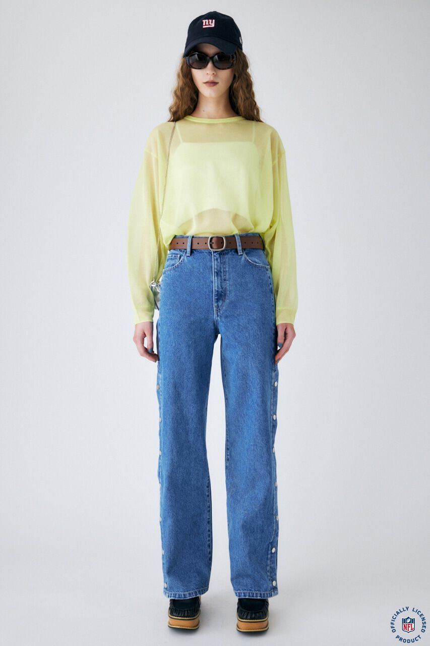 MOUSSY「SIDE BUTTON STRAIGHT」|デニム|