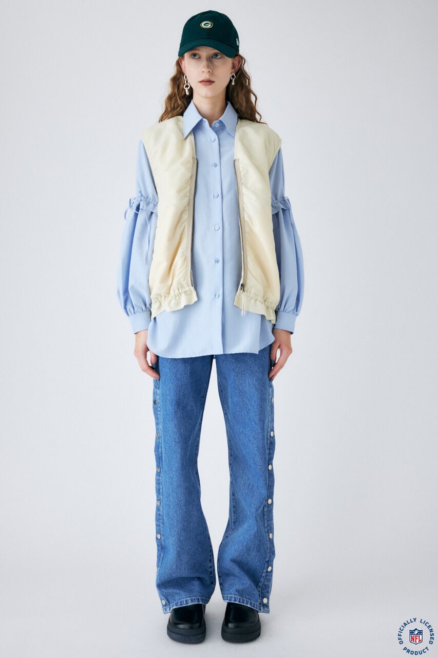 MOUSSY「SIDE BUTTON STRAIGHT」|デニム|