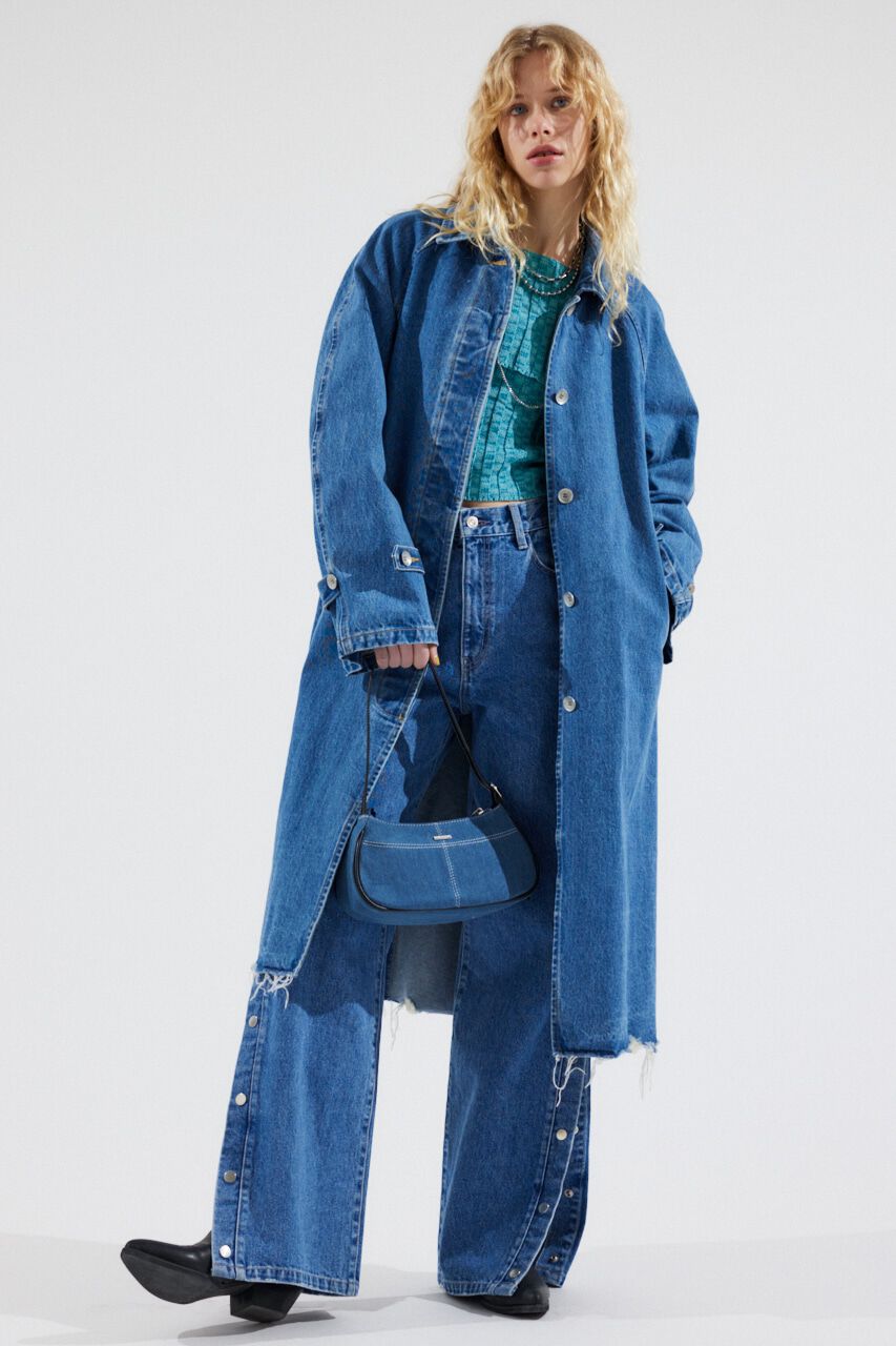 MOUSSY「SIDE BUTTON STRAIGHT」|デニム|