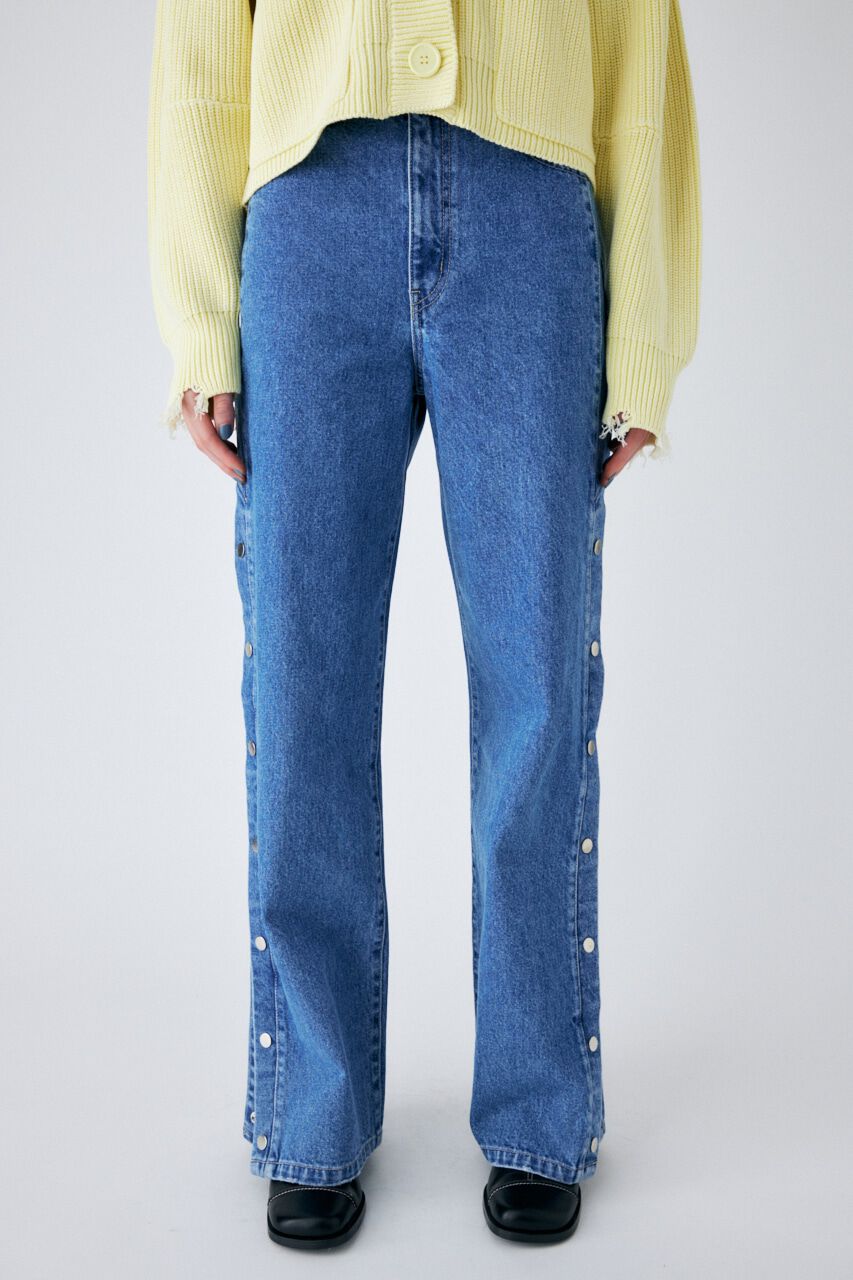 MOUSSY「SIDE BUTTON STRAIGHT」|デニム|