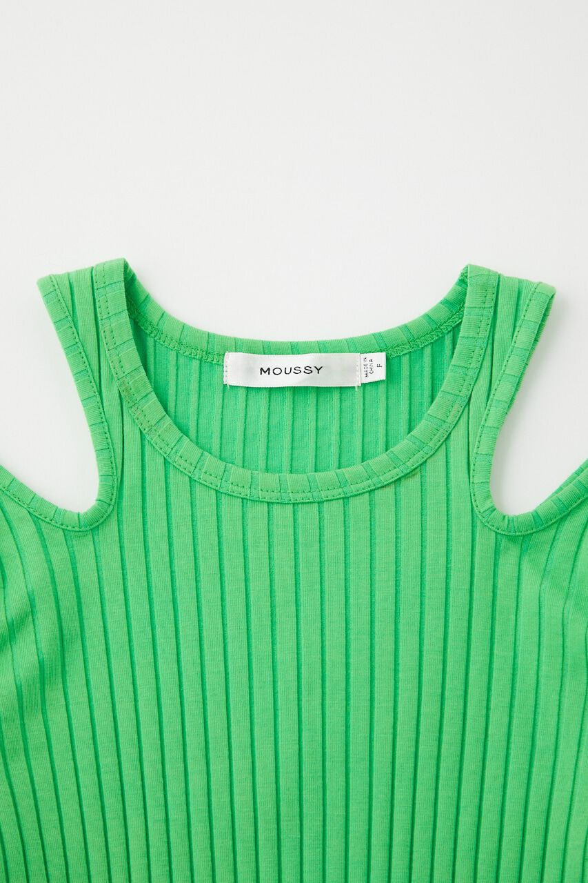 MOUSSY「CUT OUT RIB トップス」|Tシャツ・カットソー|