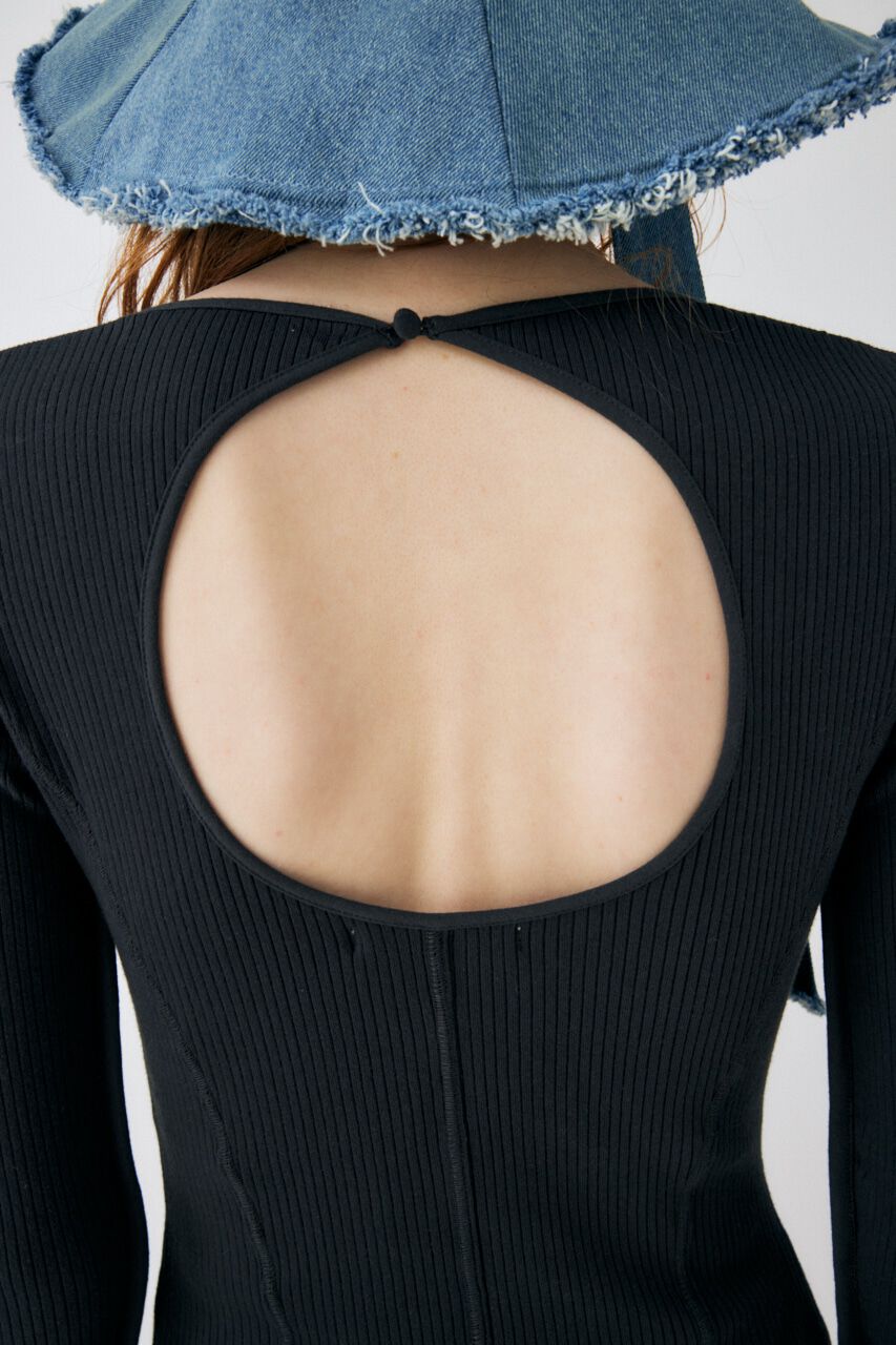 MOUSSY「BACK OPEN LS トップス」|Tシャツ・カットソー|