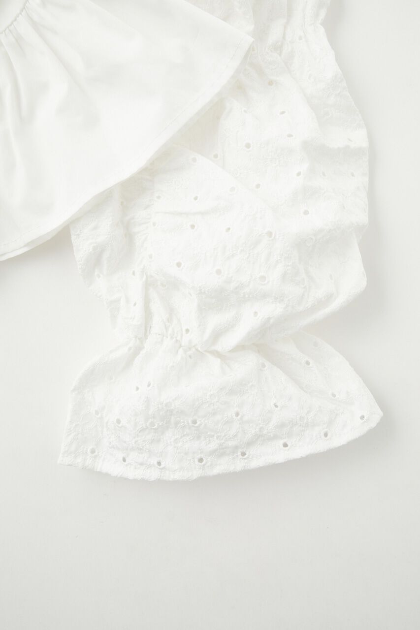 MOUSSY「LACE SHIRRING SLEEVE ブラウス」|シャツ・ブラウス|