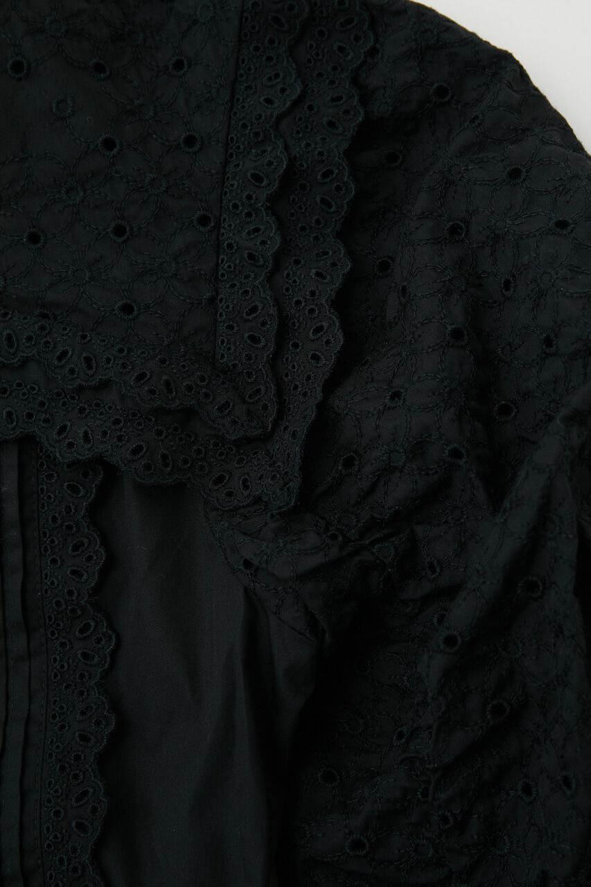 MOUSSY「LACE SHIRRING SLEEVE ブラウス」|シャツ・ブラウス|