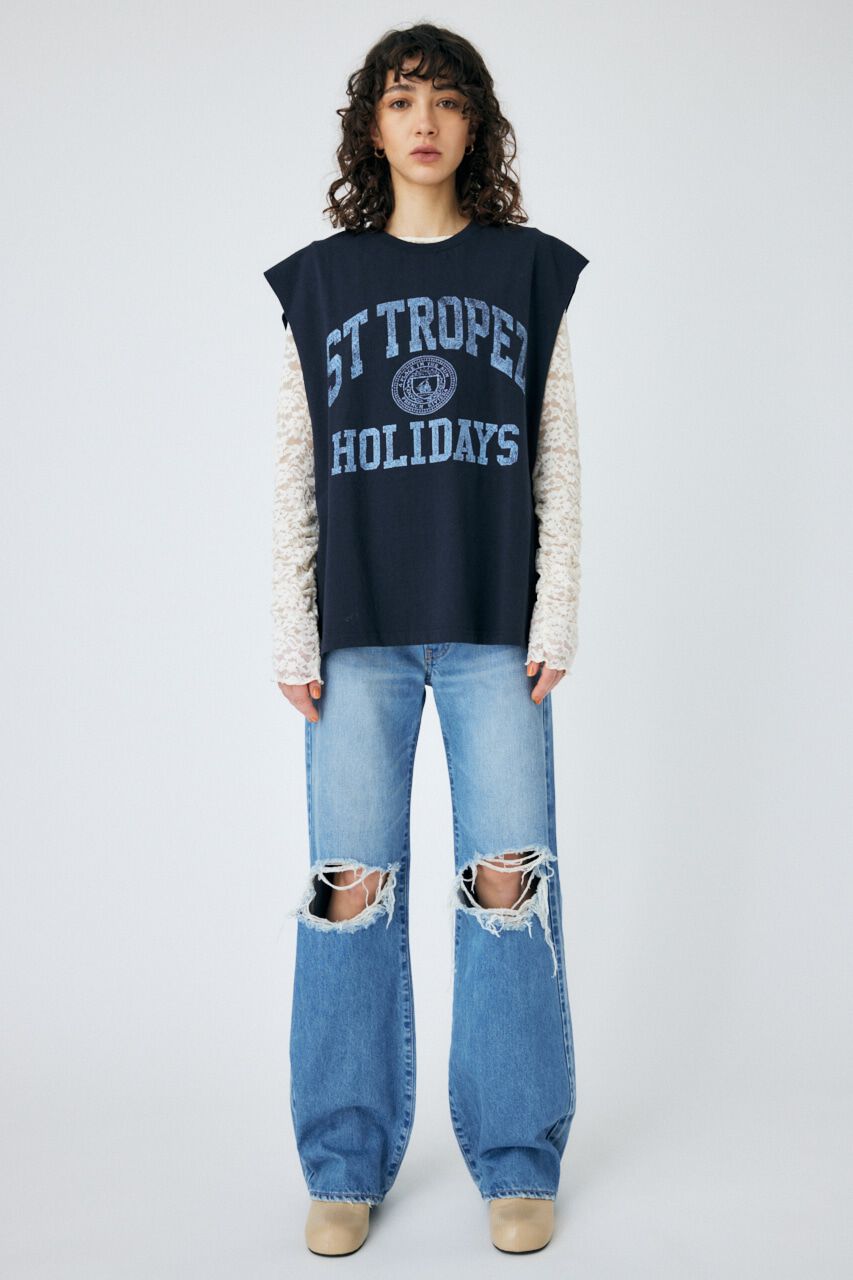 MOUSSY「LOW RISE WIDE FLARE」|デニム|