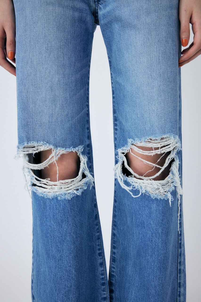 MOUSSY「LOW RISE WIDE FLARE」|デニム|