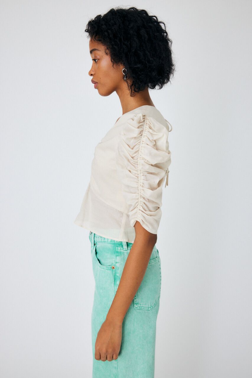 MOUSSY「GATHER SLEEVE ブラウス」|シャツ・ブラウス|