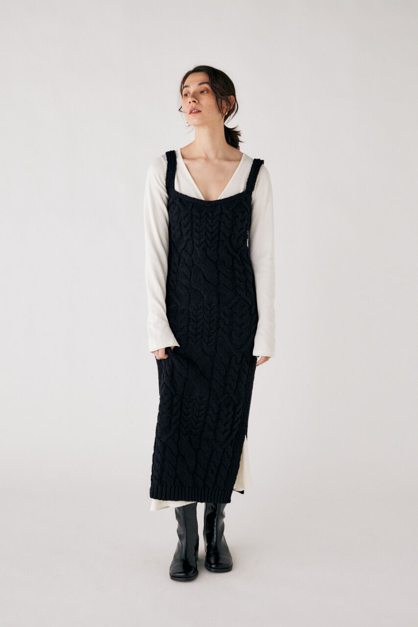 MOUSSY「COTTON SLAB KNIT ドレス」|ワンピース|