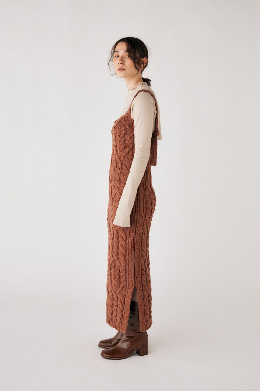 MOUSSY「COTTON SLAB KNIT ドレス」|ワンピース|