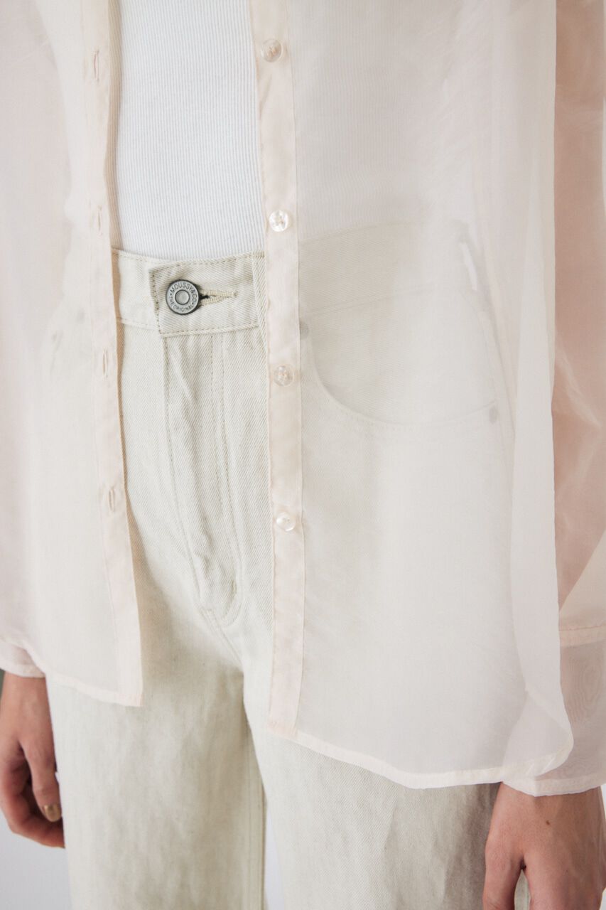 MOUSSY「TIED SLEEVE SEE-THROUGH シャツ」|シャツ・ブラウス|