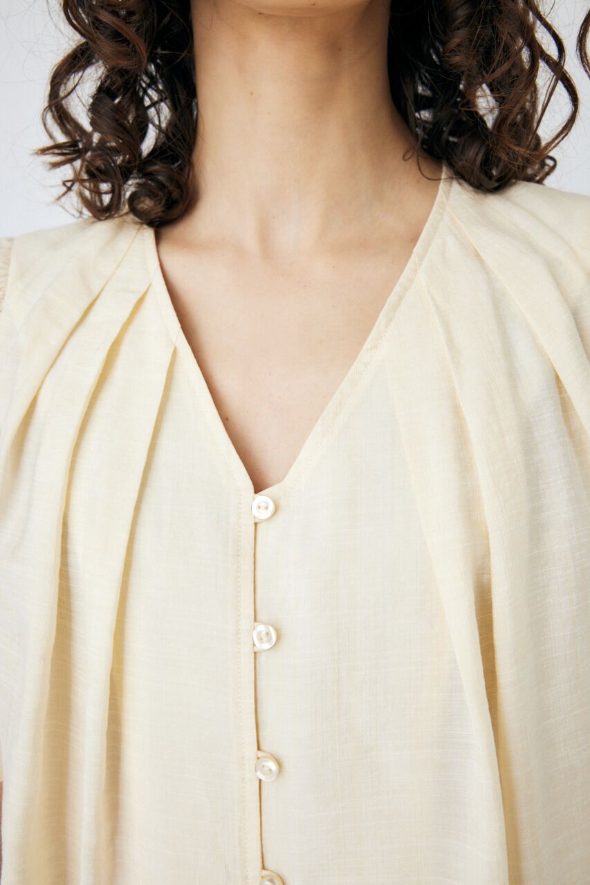 MOUSSY「DRAPE SLEEVE SHEER ブラウス」|シャツ・ブラウス|