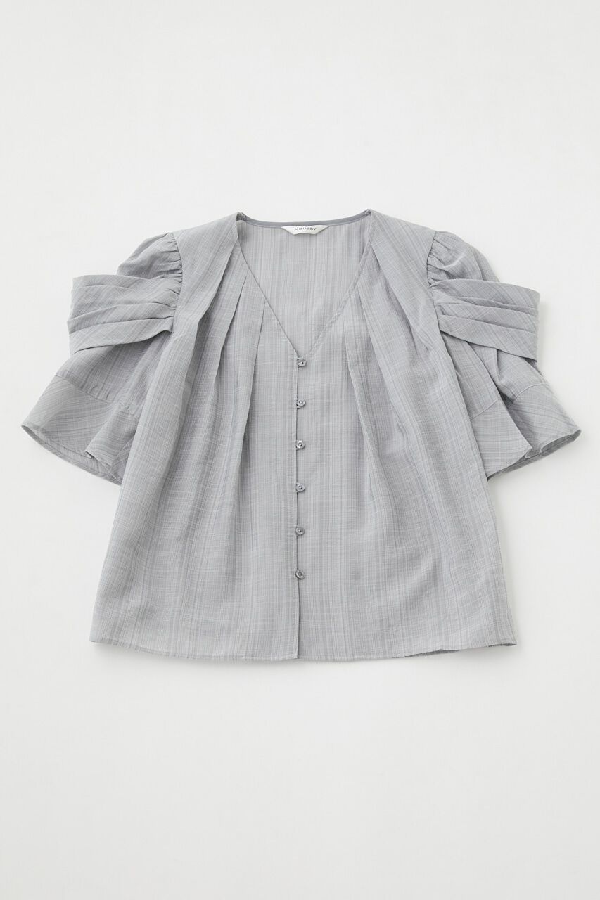 MOUSSY「DRAPE SLEEVE SHEER ブラウス」|シャツ・ブラウス|