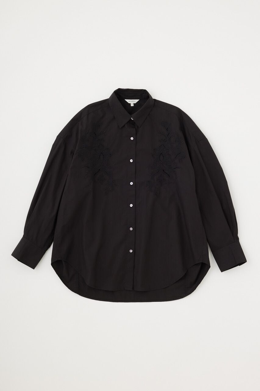 MOUSSY「EMBROIDERY POPLIN LOOSE シャツ」|シャツ・ブラウス|