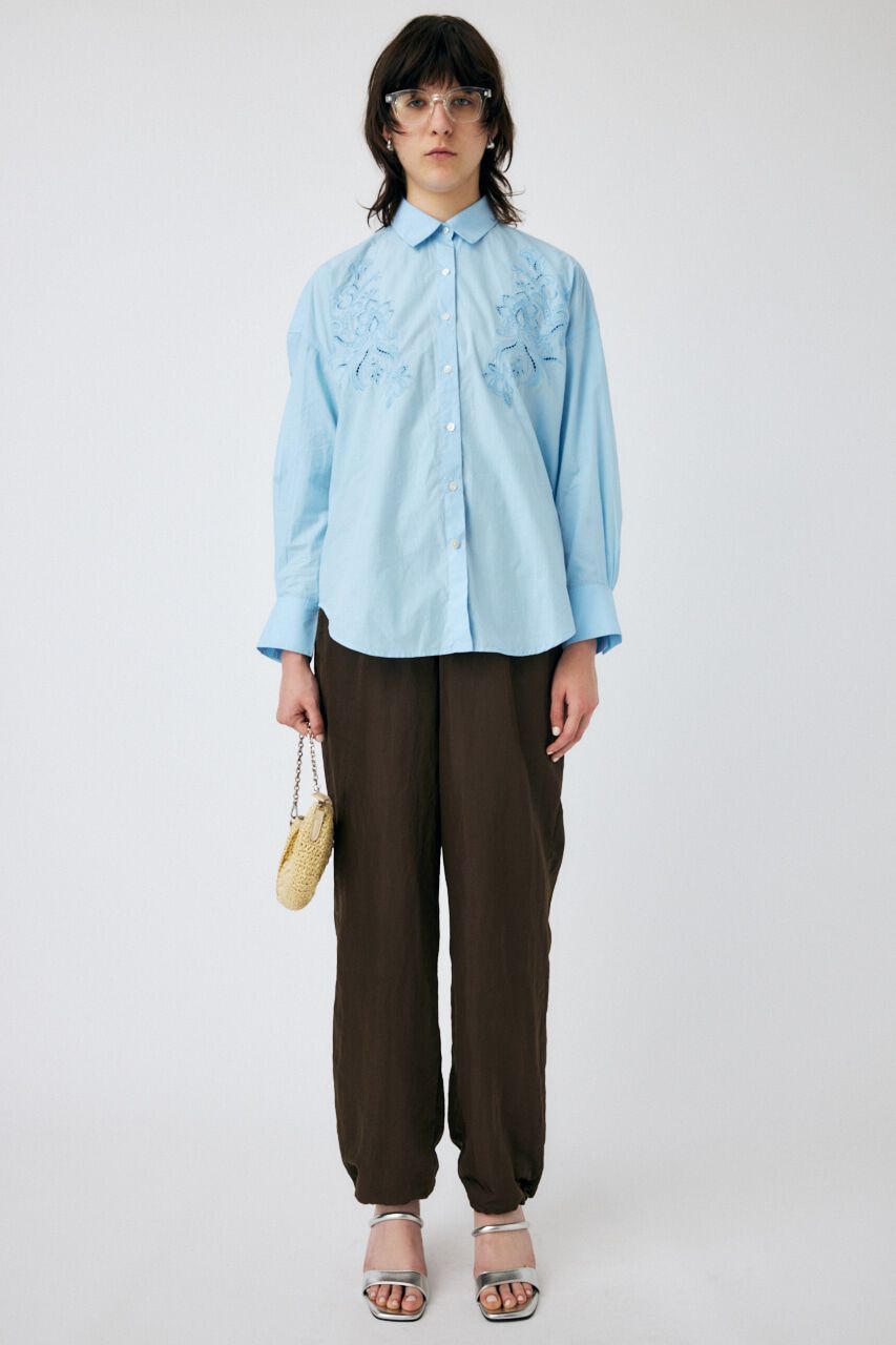 MOUSSY「EMBROIDERY POPLIN LOOSE シャツ」|シャツ・ブラウス|