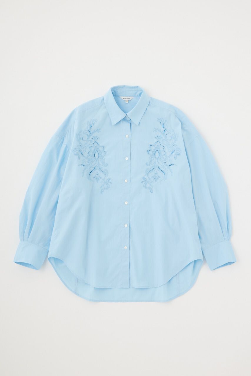 MOUSSY「EMBROIDERY POPLIN LOOSE シャツ」|シャツ・ブラウス|
