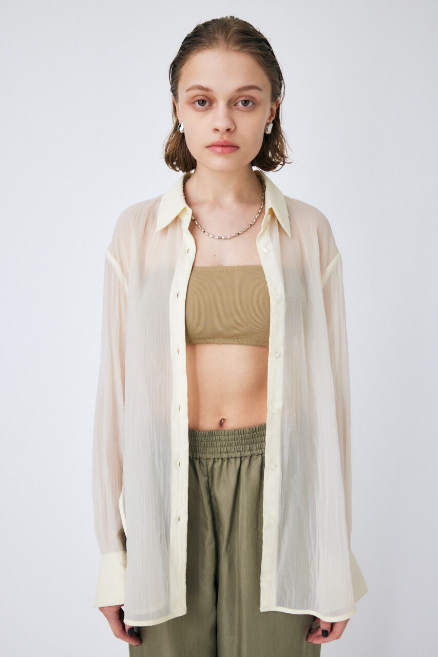 MOUSSY「WRINKLE SHEER シャツ」|シャツ・ブラウス|