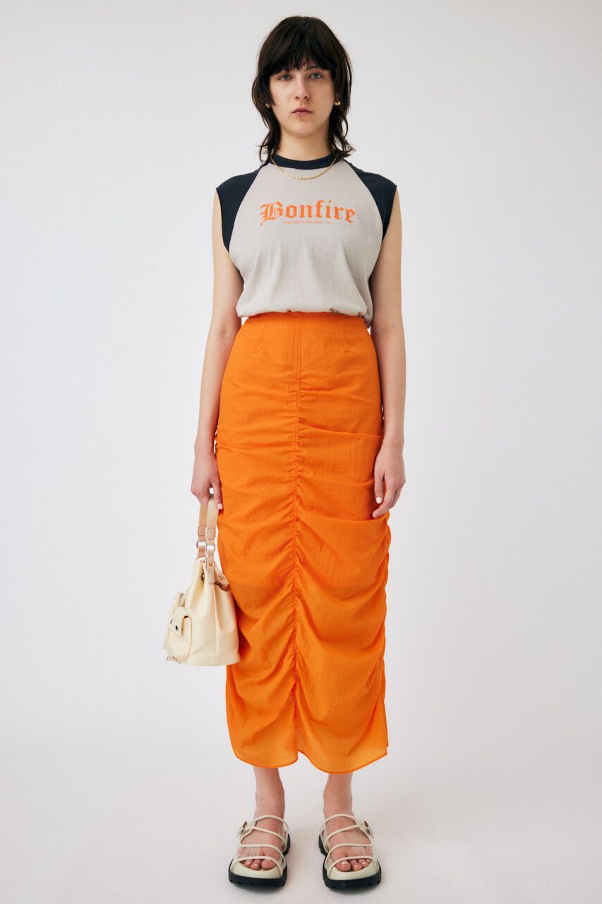 MOUSSY「RAGRAN BLACK LETTER NS Tシャツ」|タンクトップ|