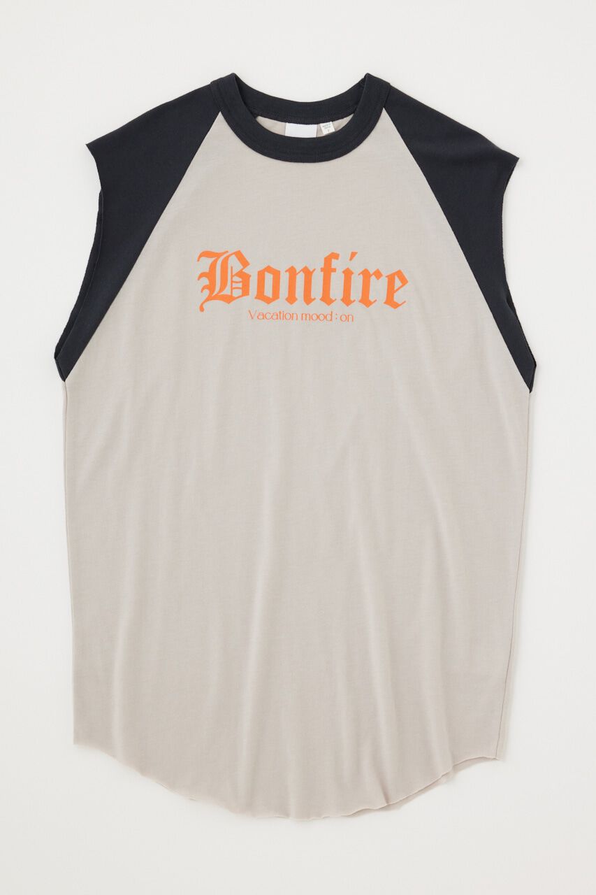 MOUSSY「RAGRAN BLACK LETTER NS Tシャツ」|タンクトップ|