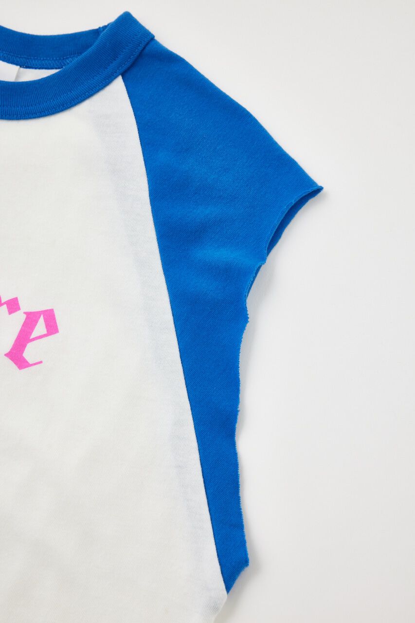 MOUSSY「RAGRAN BLACK LETTER NS Tシャツ」|タンクトップ|