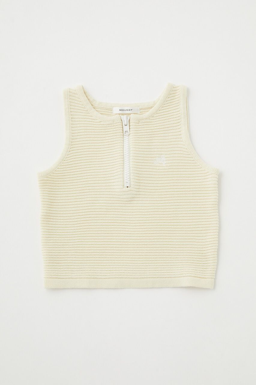 MOUSSY「ZIP UP KNIT タンクトップ」|タンクトップ|