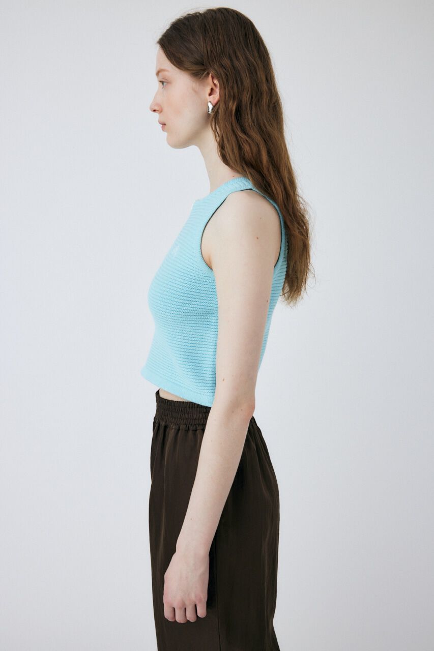 MOUSSY「ZIP UP KNIT タンクトップ」|タンクトップ|