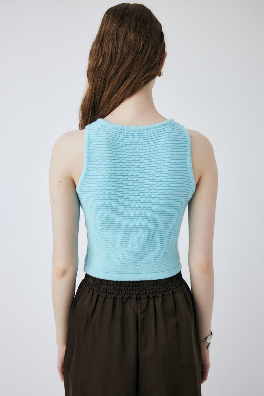 MOUSSY「ZIP UP KNIT タンクトップ」|タンクトップ|