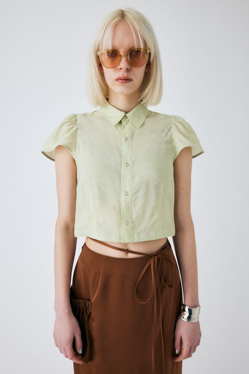 MOUSSY「SHEER SHORT SLEEVE シャツ」|シャツ・ブラウス|