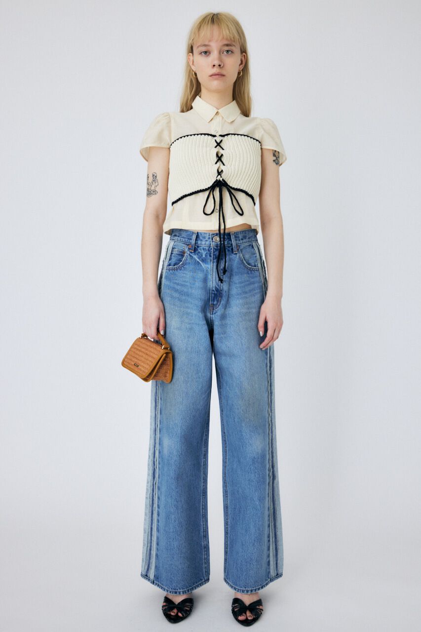 MOUSSY「SHEER SHORT SLEEVE シャツ」|シャツ・ブラウス|