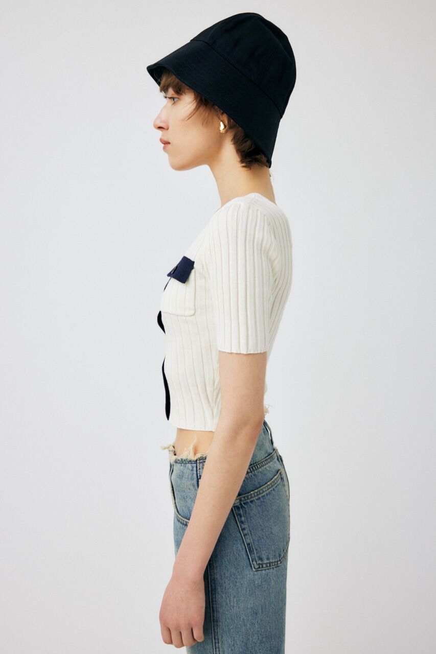 MOUSSY「FRONT BUTTON KNIT トップス」|ニット・セーター|