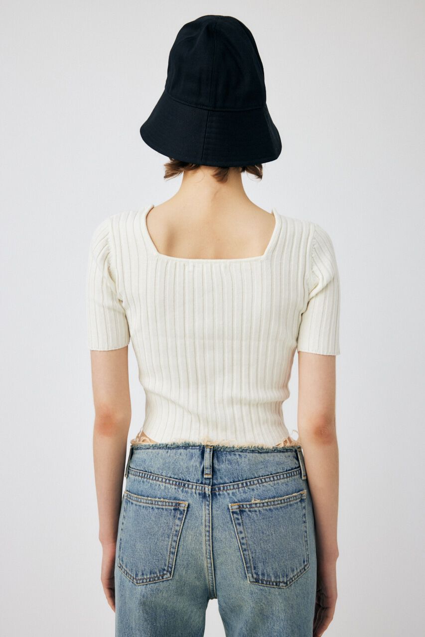 MOUSSY「FRONT BUTTON KNIT トップス」|ニット・セーター|