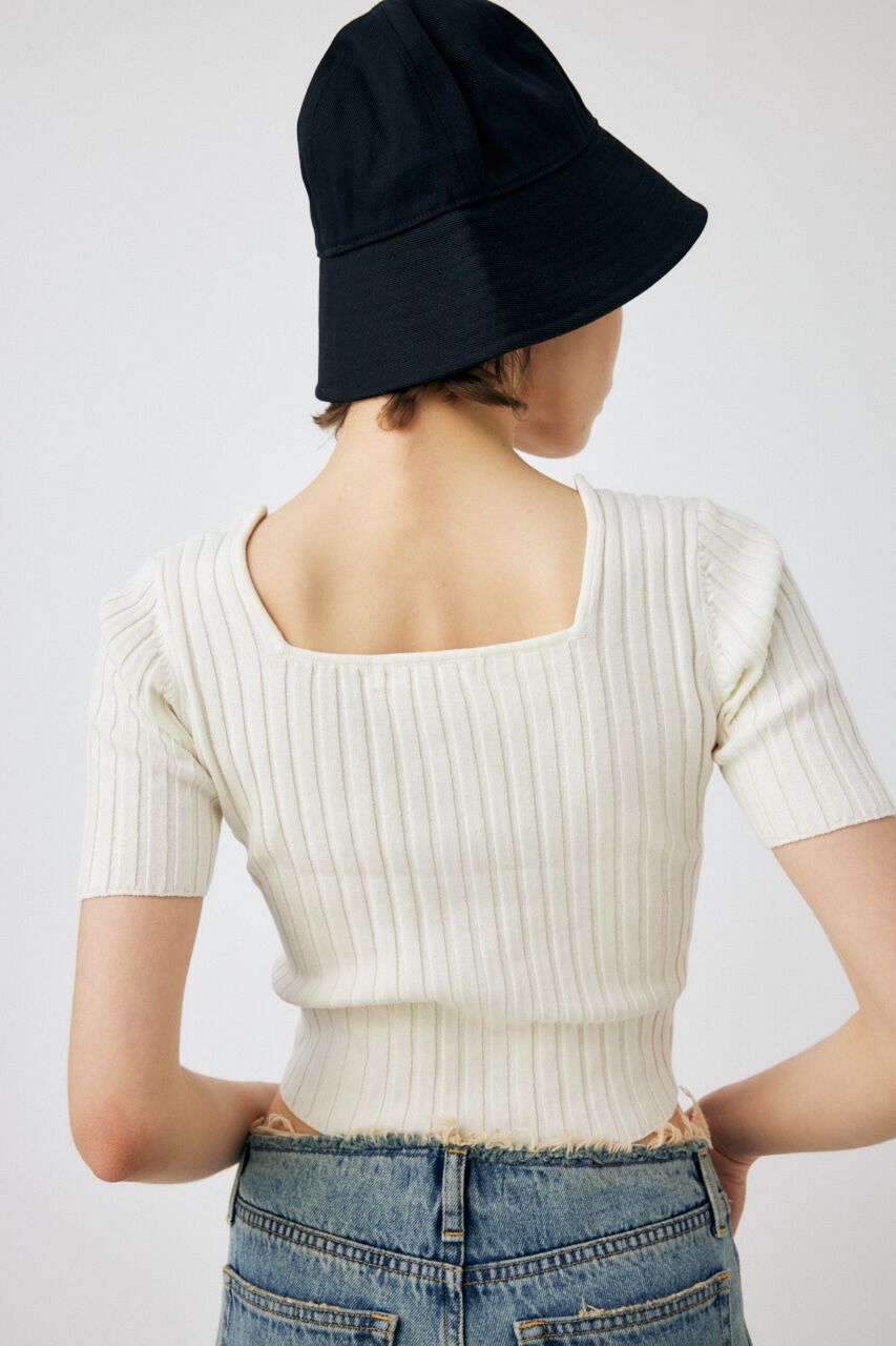 MOUSSY「FRONT BUTTON KNIT トップス」|ニット・セーター|