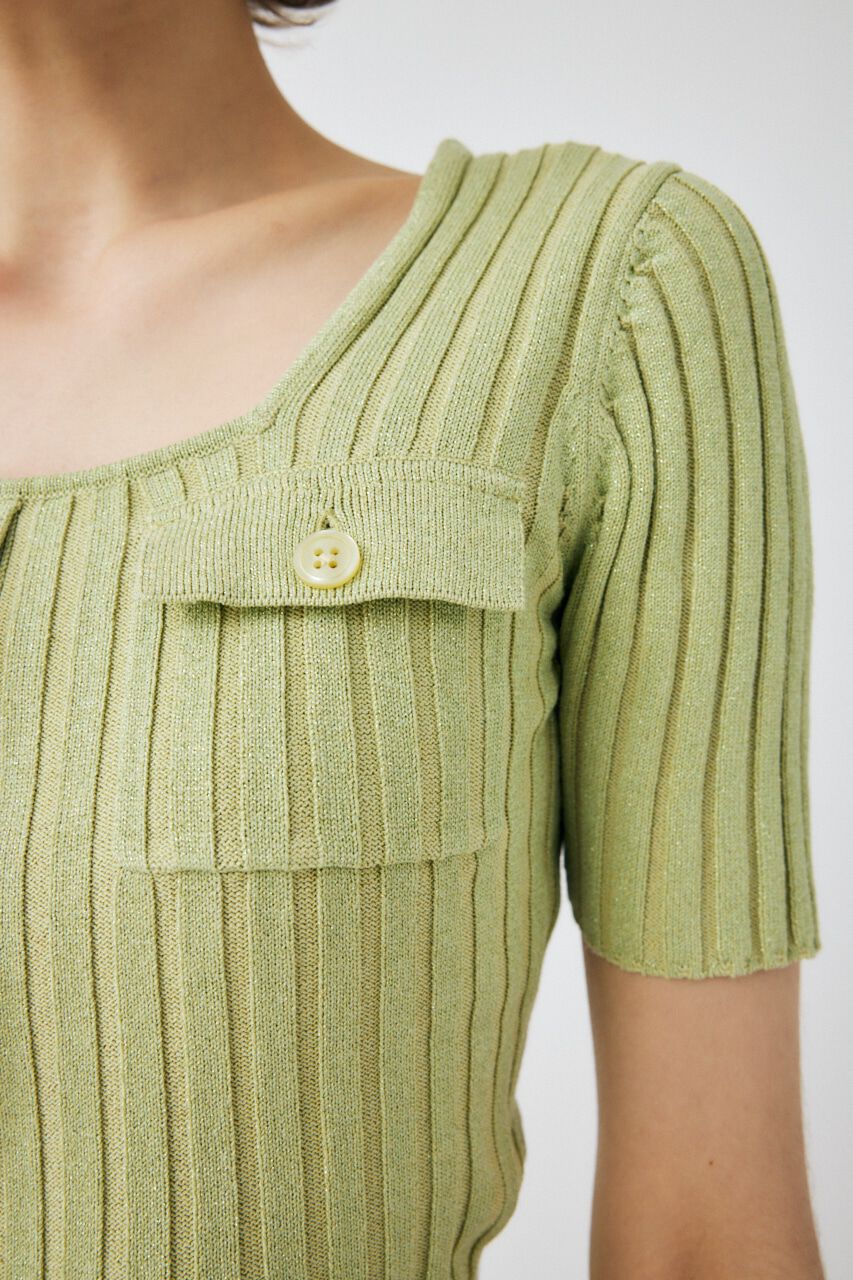 MOUSSY「FRONT BUTTON KNIT トップス」|ニット・セーター|