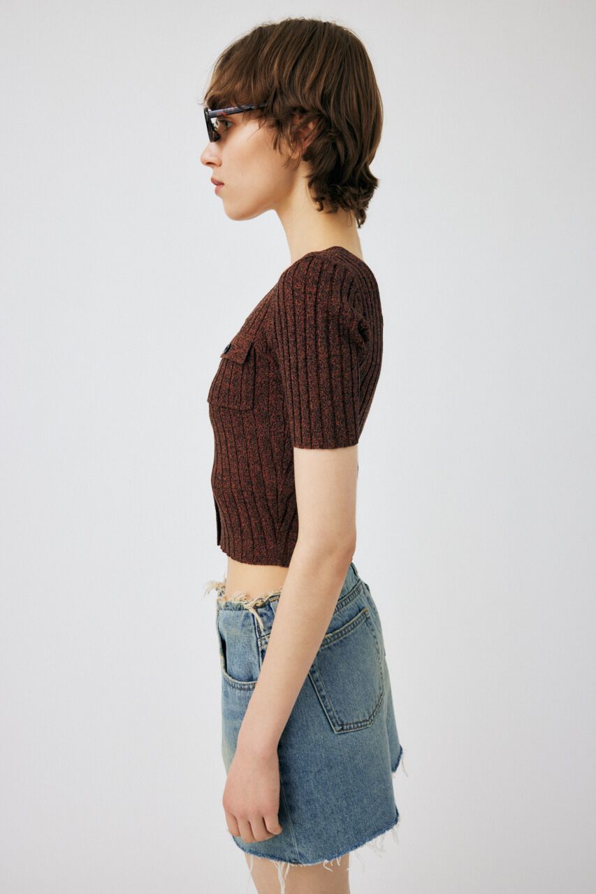 MOUSSY「FRONT BUTTON KNIT トップス」|ニット・セーター|