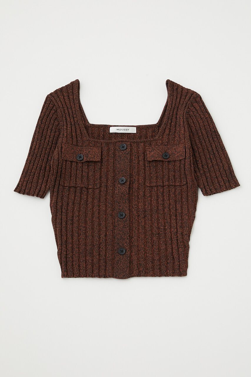 MOUSSY「FRONT BUTTON KNIT トップス」|ニット・セーター|