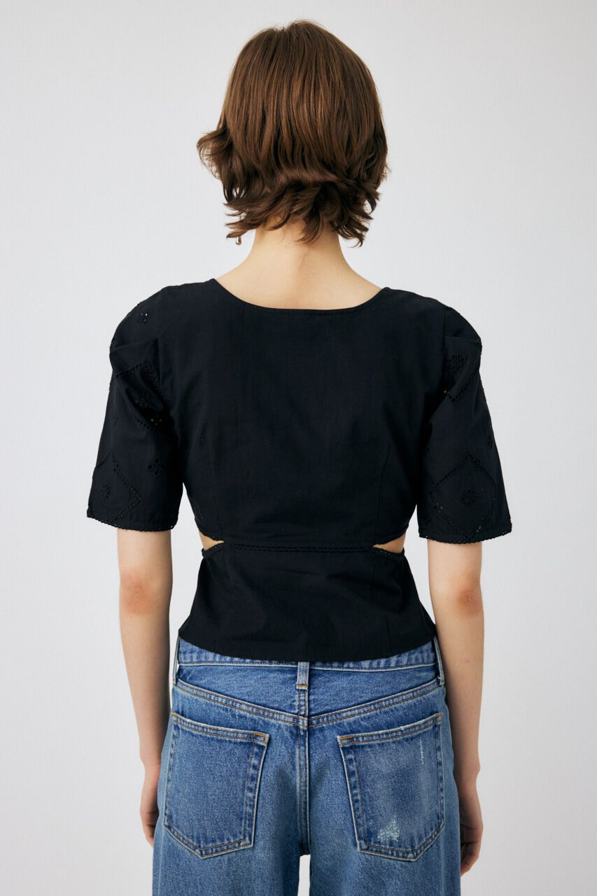 MOUSSY「SIDE SLIT EYELET ブラウス」|シャツ・ブラウス|