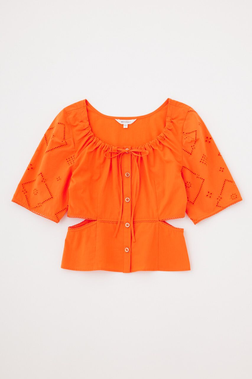 MOUSSY「SIDE SLIT EYELET ブラウス」|シャツ・ブラウス|