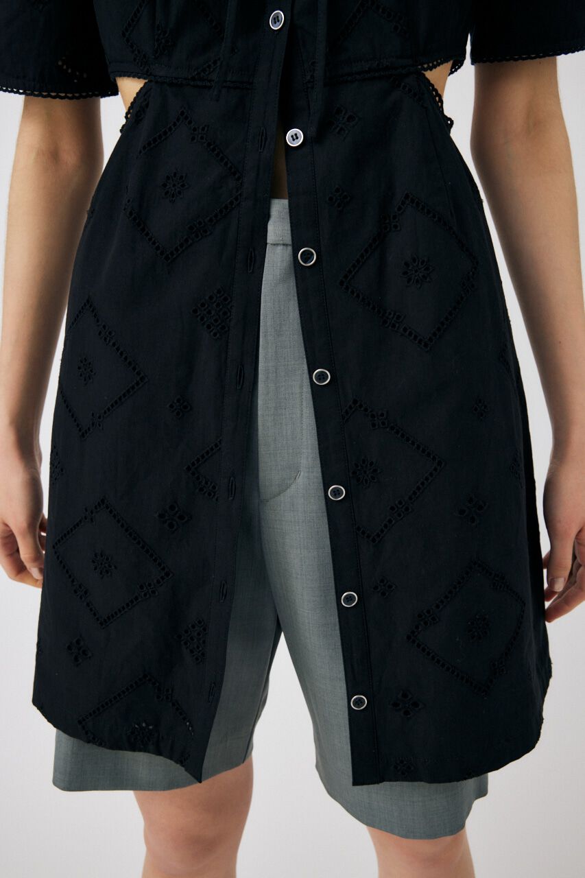 MOUSSY「SIDE SLIT EYELET MINI ドレス」|ワンピース|