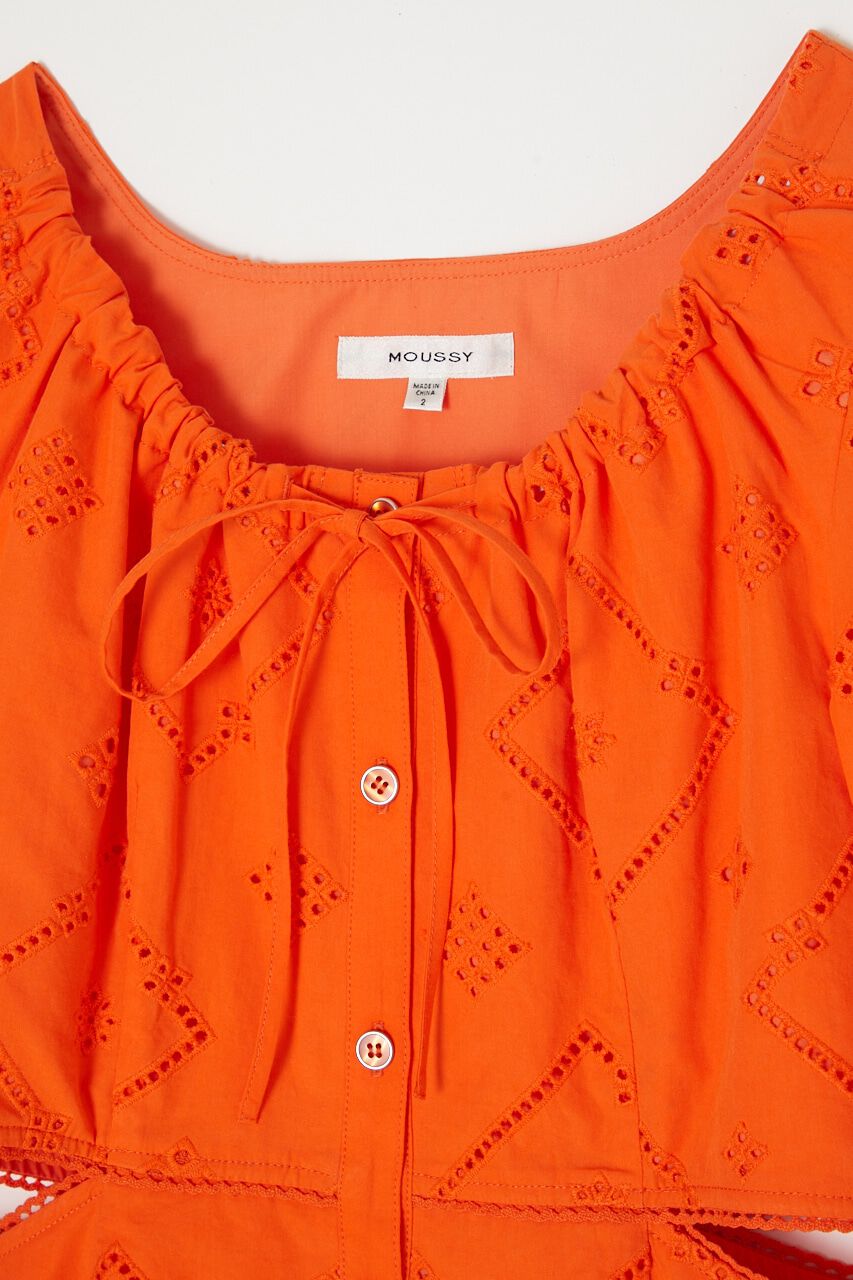 MOUSSY「SIDE SLIT EYELET MINI ドレス」|ワンピース|