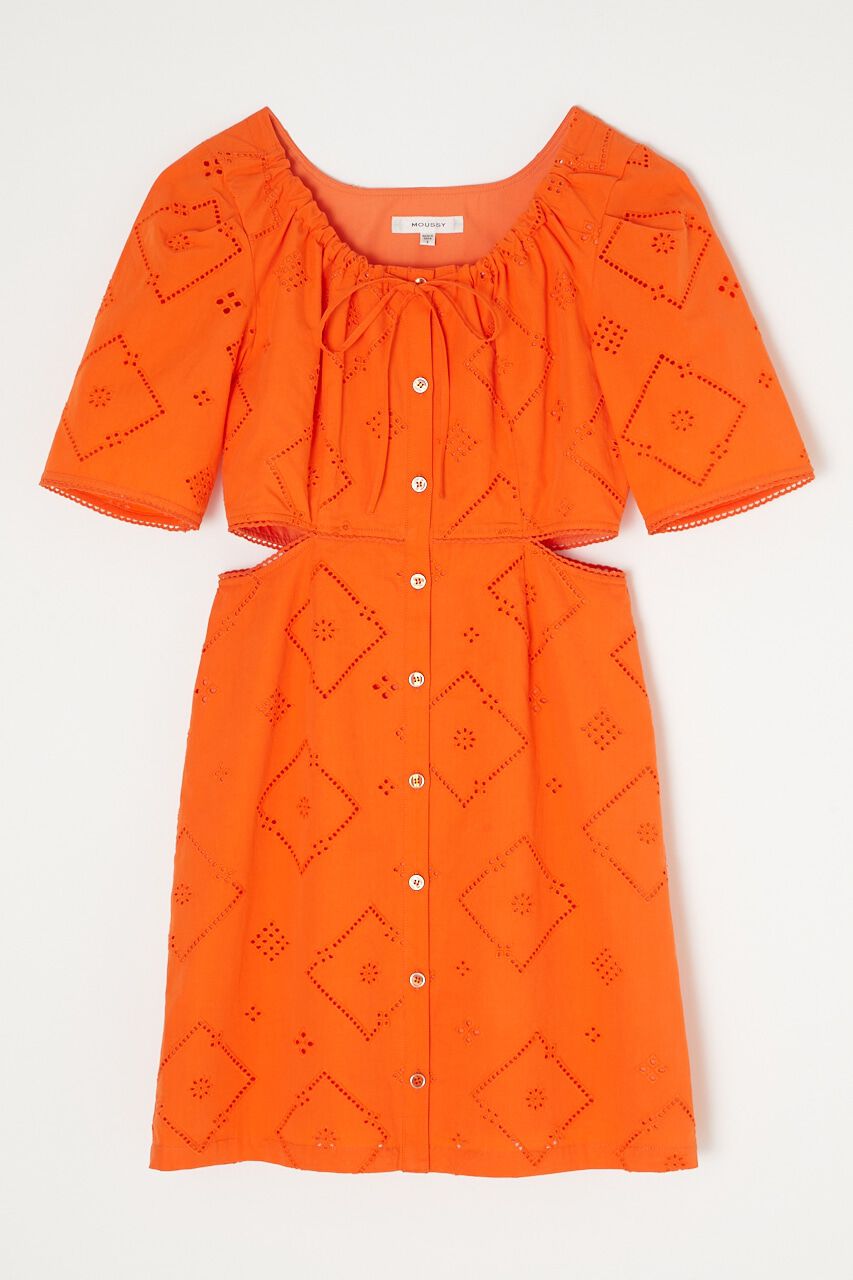 MOUSSY「SIDE SLIT EYELET MINI ドレス」|ワンピース|