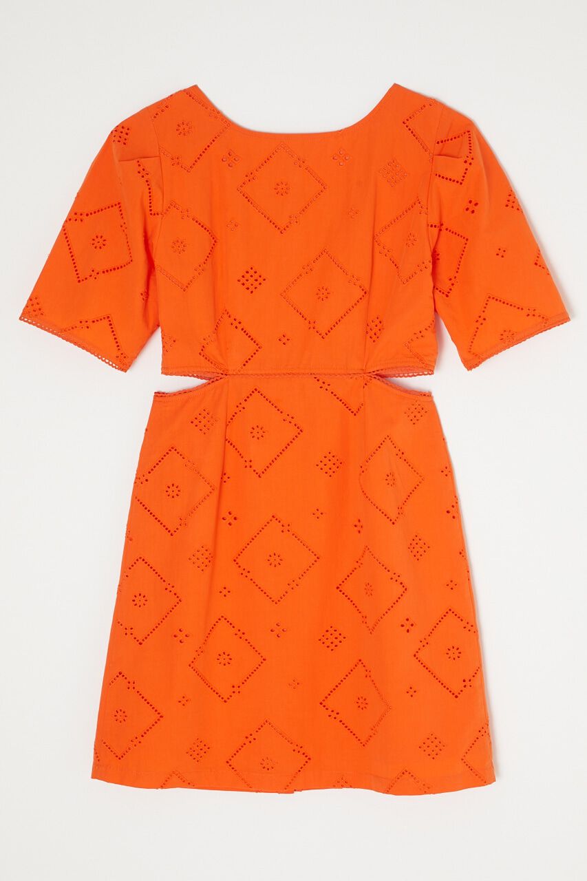 MOUSSY「SIDE SLIT EYELET MINI ドレス」|ワンピース|