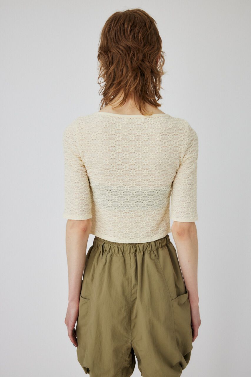 MOUSSY「FLORAL LACY カーディガン」|カーディガン|