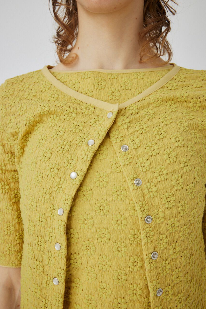 MOUSSY「FLORAL LACY カーディガン」|カーディガン|