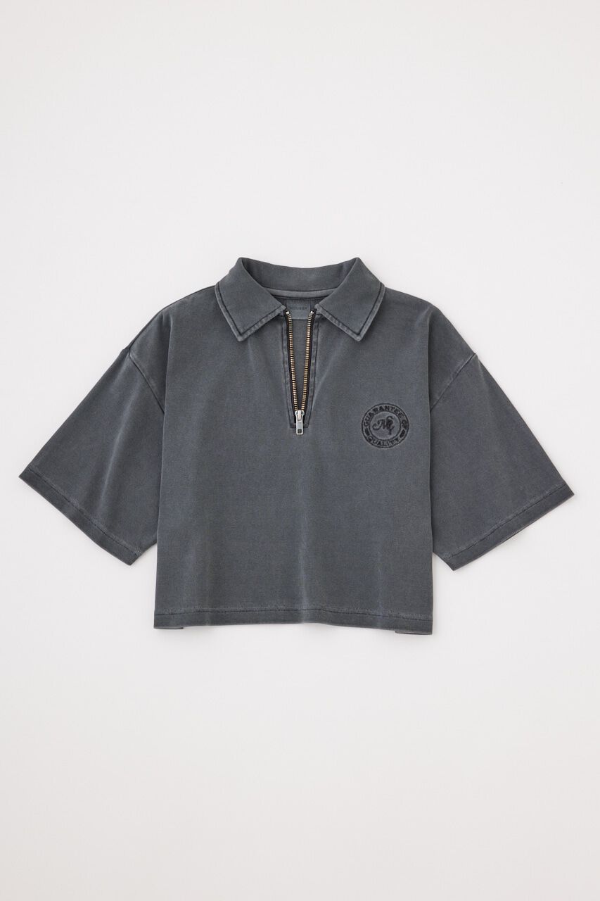 MOUSSY「PIGMENT SHORT HALF ZIP Tシャツ」|Tシャツ・カットソー|