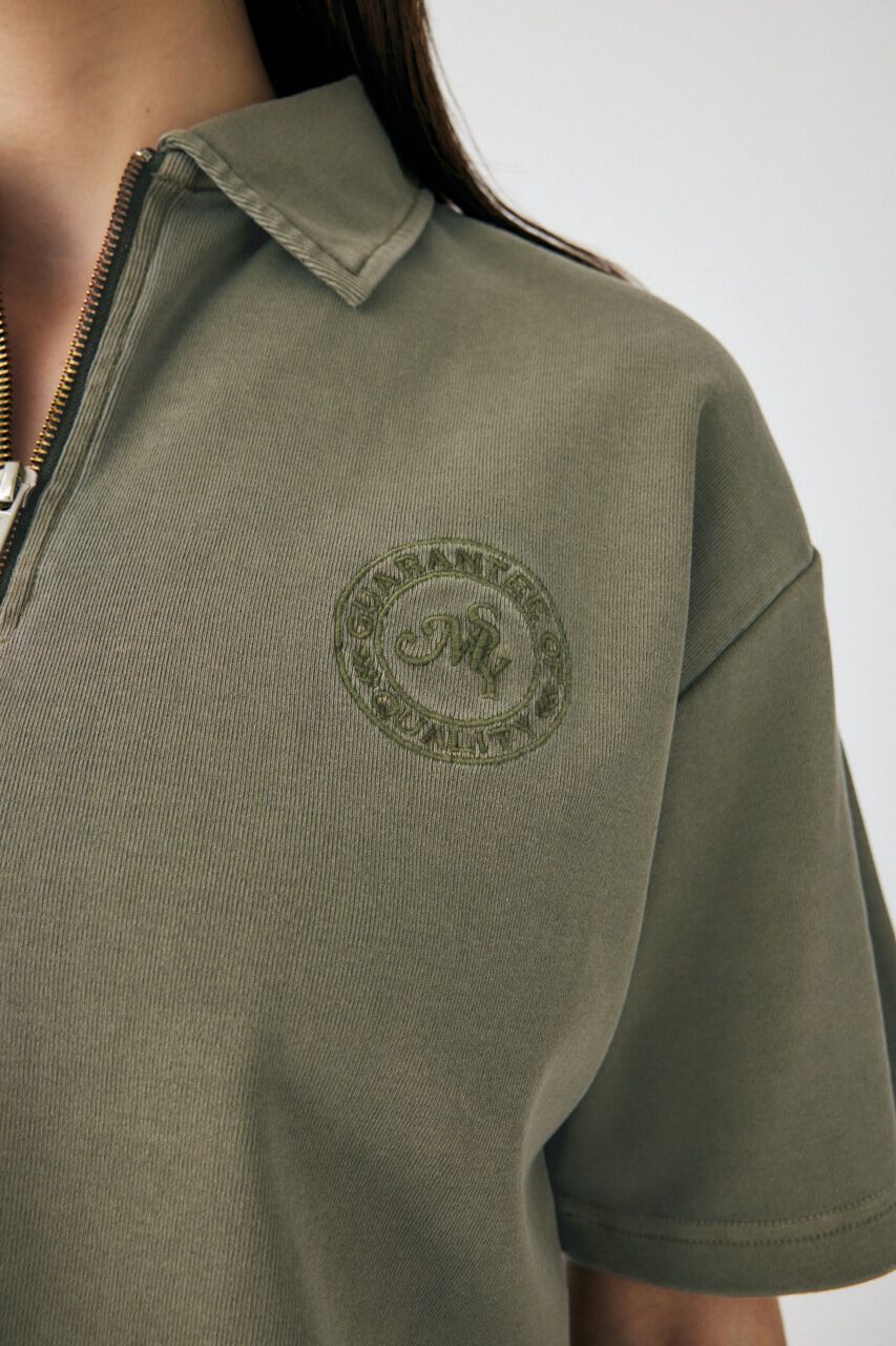 MOUSSY「PIGMENT SHORT HALF ZIP Tシャツ」|Tシャツ・カットソー|