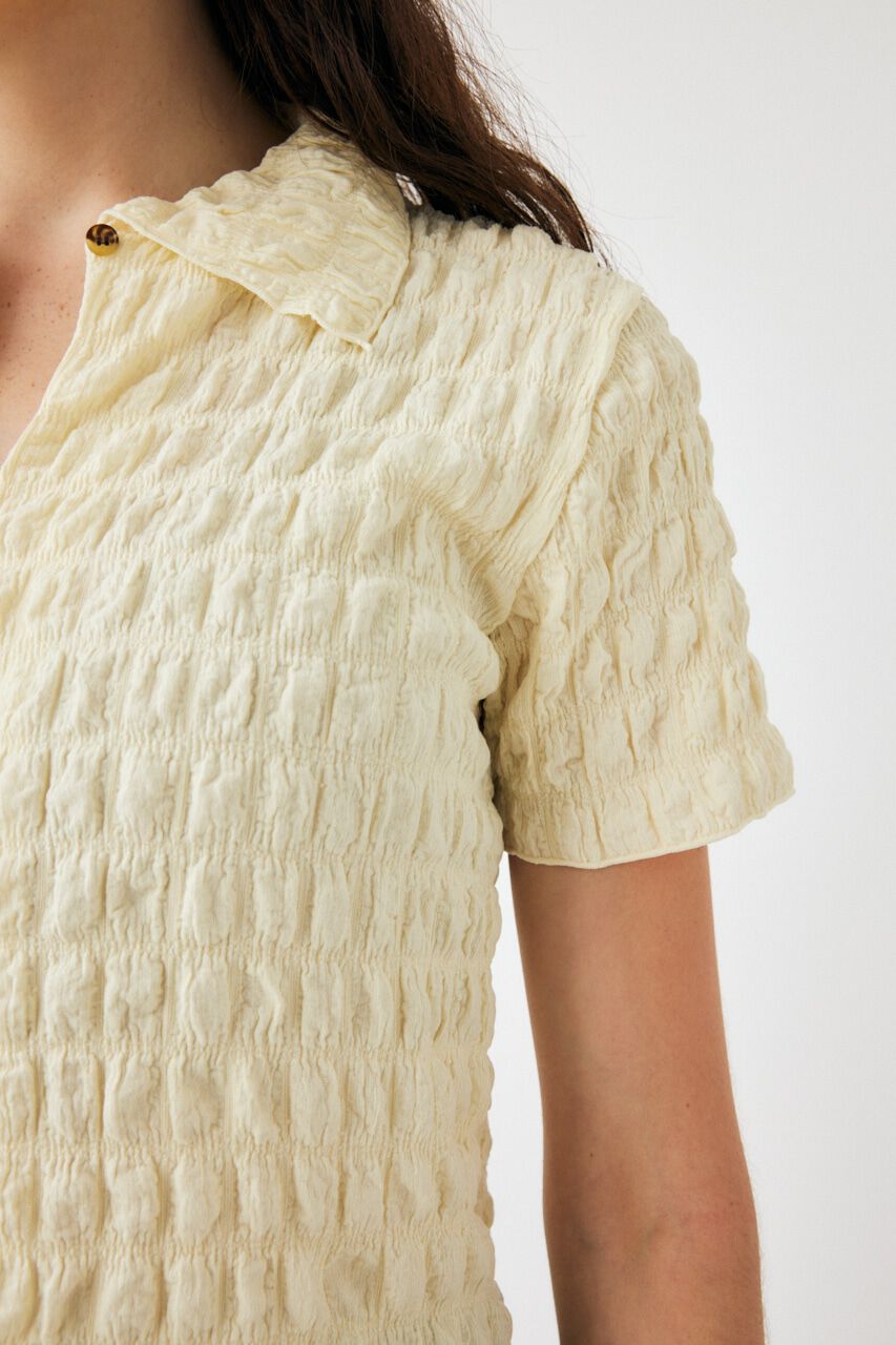 MOUSSY「POPCORN ROUND HEM POLO トップス」|Tシャツ・カットソー|