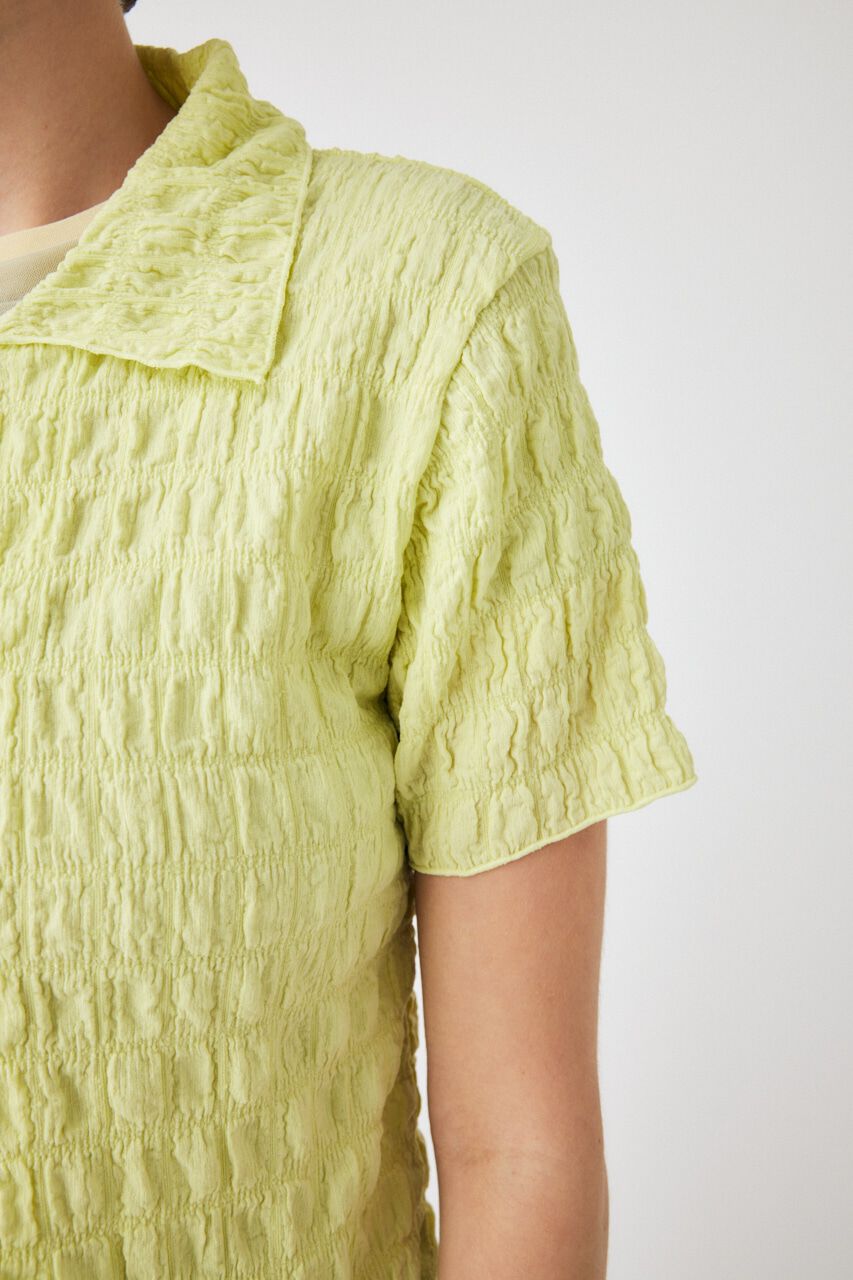 MOUSSY「POPCORN ROUND HEM POLO トップス」|Tシャツ・カットソー|